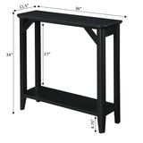 Convenience Concepts Winston Hall Table with Shelf, Black Convenience Concepts