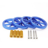 Zeberoxyz 4PCS Aluminum Hand Twist Leveling Nut Diameter60mm with 4PCS Hot Bed Die Spring with 4PCS M4x40mm Screws for Creality 3D Printer CR-10/Ender-3/Ender 3 Pro/Ender 5 (Diameter 60mm-Aluminum) Zeberoxyz