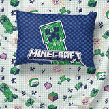 Jay Franco Kids Sheet Set with Fitted, Flat Sheets & Pillow Cover - Ultra-Soft Bedding with Pillowcase for Room Decor, Multi - Minecraft, 3 Piece Twin Jay Franco