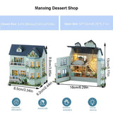 DIY Miniature Wooden Dollhouse Furniture Kit,Mini Handmade Doll House with LED,1:24 Scale Creative Woodcrafts Toys for Adult Friend Lover Birthday Gift (Homely House) Montidey