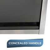 JZD Small Metal Wall Mounted Storage Garage Cabinet with Flip Up Door, Black & Grey JZD