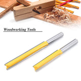 Mesee Set of 2 Pieces Extra Long Straight Router Bit Set, 1/4-Inch Shank Double Flute Straight Grooving Bits Trimming Cutter Woodworking Milling Tools with 2" & 3" Cutting Height Mesee