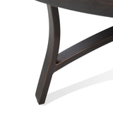 Ulax furniture 45-Inch Round Patio Coffee Table, Durable Aluminum Outdoor Side Table with Weather-Resistant Design for Garden, Deck, or Backyard Ulax furniture