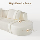 ONBRILL 134" Cloud Sectional Couch,Modern Modular Curved Sofa with Deep Seat,Upholstered Chenille Boneless Upholstered Couches for Living Room,No Assembly Required ONBRILL