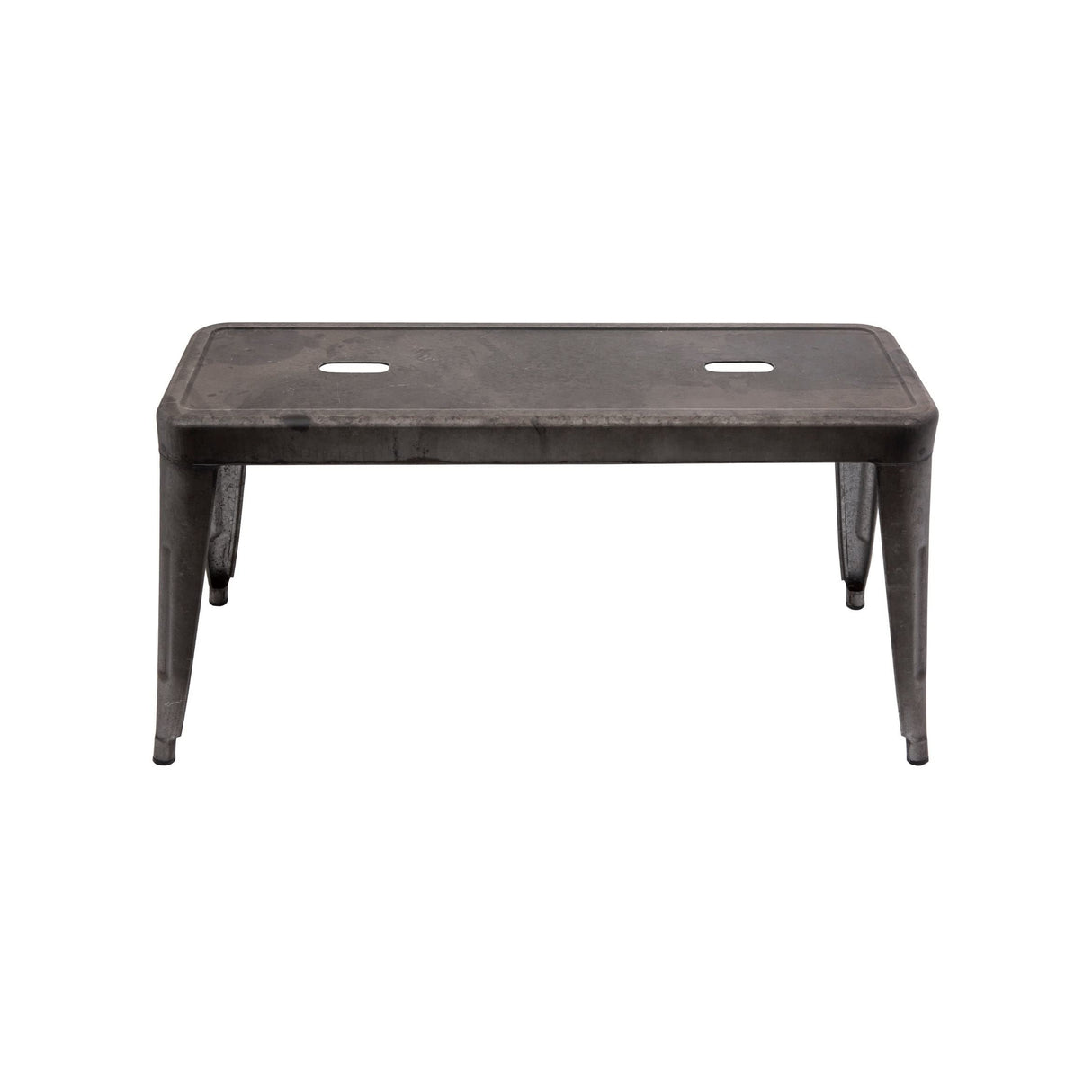 Creative Co-Op Grey & Brown Galvanized Metal Bench Creative Co-Op