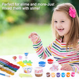 Slime Supplies Kit, 205 Pack Add Ins Slime Kit for Kids Girls Slime Making, Including Foam Balls, Glitter, Fishbowl Beads, Charms, Clear Containers by WINLIP WINLIP