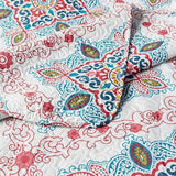 VCNY Home - King Quilt Set, 3-Piece Medallion Bedding with Matching Shams, Cozy Room Décor (Wyndham Blue/Multi, King) VCNY Home