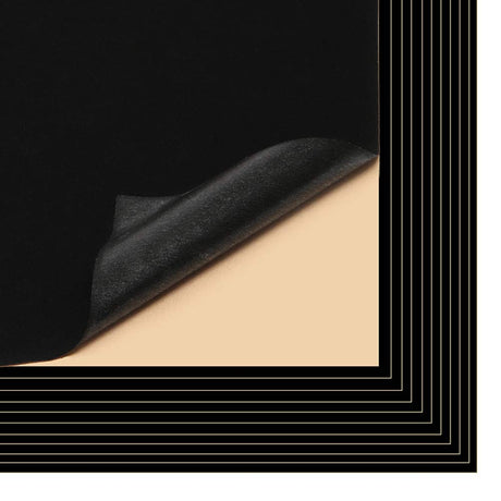 Mesheshe 10PCS Peel and Stick Black Felt for DIY Arts and Crafts, Self-Adhesive Fabric Liners for Drawers and Boxes, A4 Size (8.3" x 11.8") Mesheshe