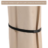 SUPERJARE Patio Umbrella Cover with Rod for 7 to 11 Ft Umbrellas & 15 Ft Double-Sided Umbrellas, 600D Protective Waterproof Cover with Zipper, Beige & Brown SUPERJARE