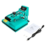 Heat Press Machine for T-Shirts Industrial Spray Molding Heat Transfer Press with 4 Tubes Heating Sublimation for Stores, Pillows, Mugs, Phone Cases, Clamshell Heat Press Machine for T-Shirt(Blue) LiaoDaza