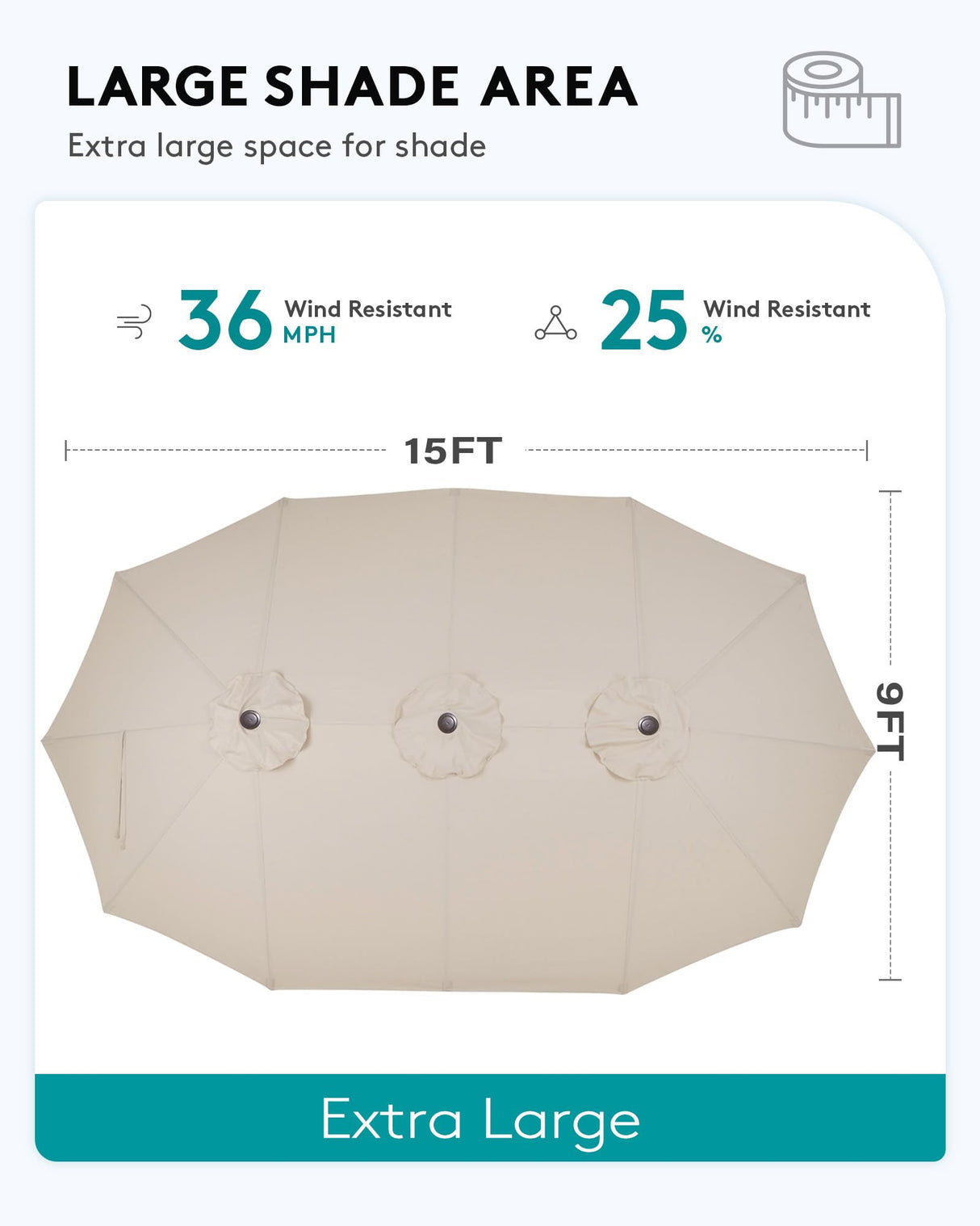 SERWALL 8-Piece Patio Dining Sets with 15FT Double Side Patio Umbrella, Outdoor HDPE Dining Furniture Set with Umbrella Hole Cut-Out Table and 6 Chairs, Coffee（Umbreall Base not Included） SERWALL