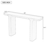 SOFTSEA 60 inch Long Console Table, Rustic Entryway Table for Hallway Living Room Foyer Corridor, Natural SOFTSEA