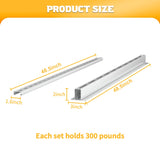 WALMANN Overhead Tote Storage Rail System, Garage Ceiling Bin Storage Rack Heavy Duty Adjustable Tote Slide Rails(White, Bins not Included) WALMANN