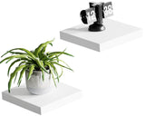 QsQueen Floating Shelves, Floating Shelves for Wall, Wall Shelves with Invisible Bracket, Bathroom Shelves, Bedroom Decor, Floating Shelf, Shelves for Wall Storage, Display Shelf, Set of 2 QsQueen