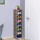 KANAV 8 Tiers Shoe Rack - Vertical Narrow Shoe Shelf Storage Organizer Sturdy Space Saving - Tall Narrow Shoe Rack for entryway Closet Hallway KANAV