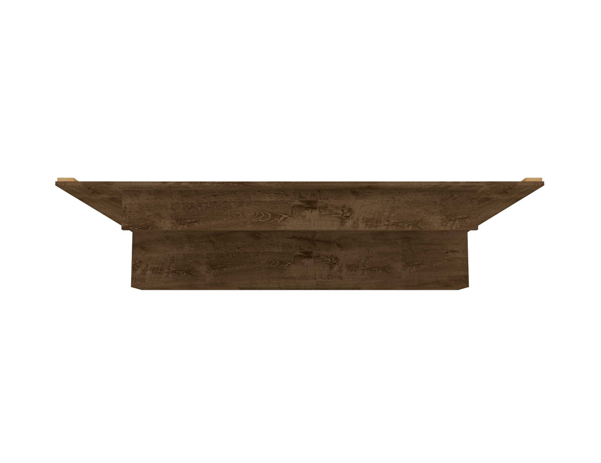 Manhattan Comfort Liberty Floating Entertainment Center with Storage, Shelves, and Cabinet, Mid Century Modern TV Stand for Televisions up to 65 Inches, Bedroom and Living Room, 70" Wide, Rustic Brown Manhattan Comfort