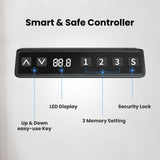 ESpefy Standing Desk Frame- Stand Up Desk Adjustable Frame for 43''-70'' Tabletop, Sit Stand Desk Legs, Ergonomic Electric Standing Desk Base Desk Base with Smart Controller System (Frame Only) Black ESpefy