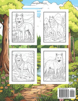 Wolf Coloring Book: For All Ages, 50 Beautiful Designs, Stress Relief & Relaxation Majosta