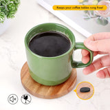 Wood Coasters for Drinks with Bottle Opener Holder Set of 6, Acacia Wooden Coasters for Coffee Table Dining Table Desk with Non-Slip Pad Cup Coasters for Home Office Christmas Decor 4 Inch WLWNWFT