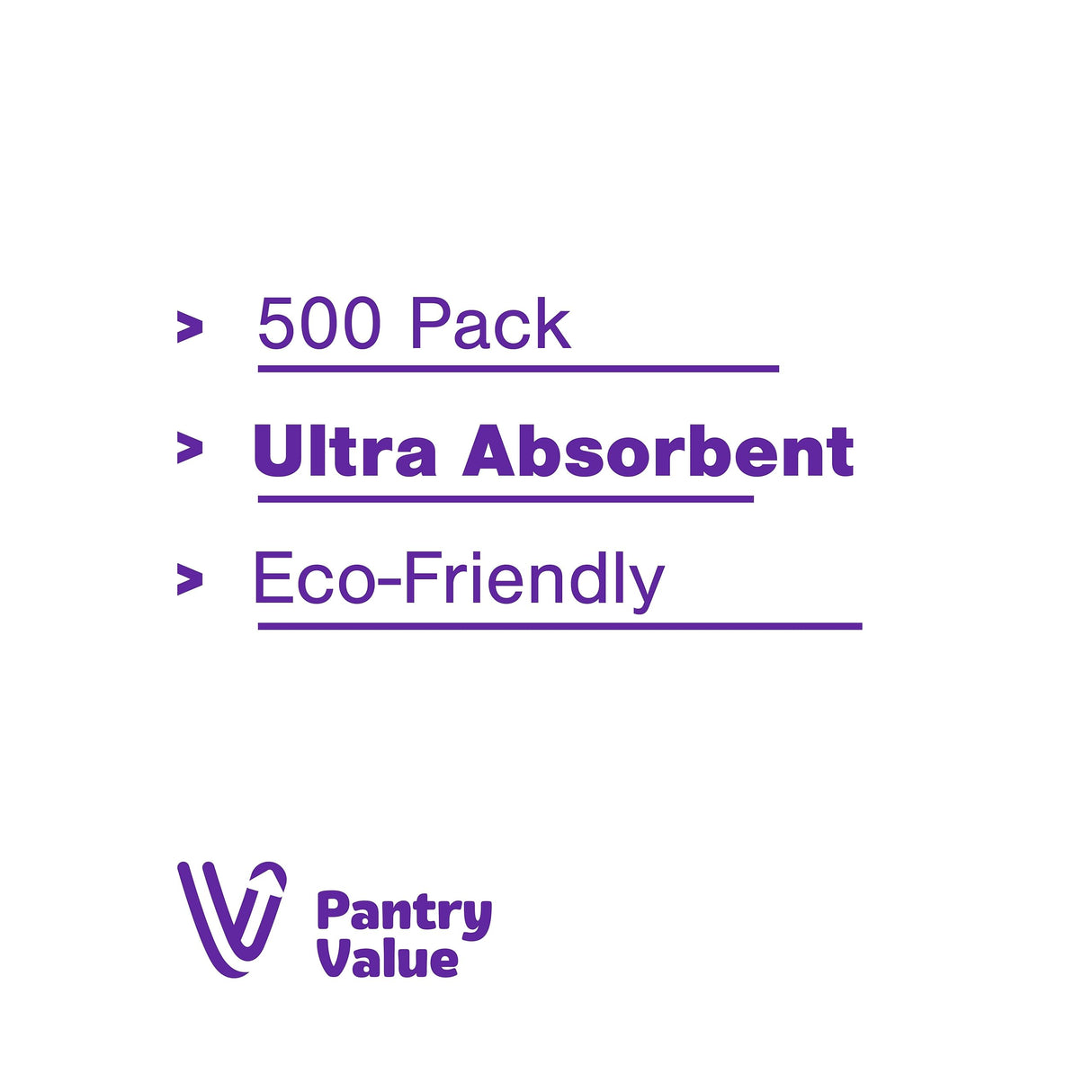Pantry Value, [500 Count - 6x6 Inch folded] 1-ply White Lunch Napkins - Disposable Absorbent Paper Napkins for Everyday use, Events, Parties (12x12 Inch unfolded) Pantry Value