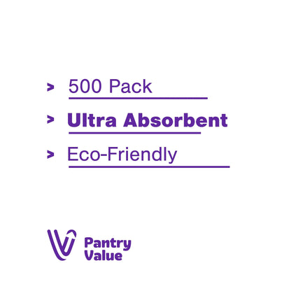 Pantry Value, [500 Count - 6x6 Inch folded] 1-ply White Lunch Napkins - Disposable Absorbent Paper Napkins for Everyday use, Events, Parties (12x12 Inch unfolded)