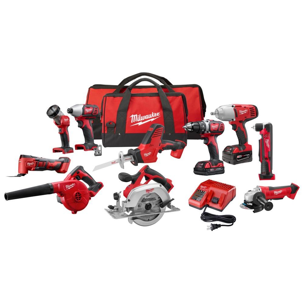 Milwaukee M18 18-Volt Lithium-Ion Cordless Combo Kit - WoodArtSupply