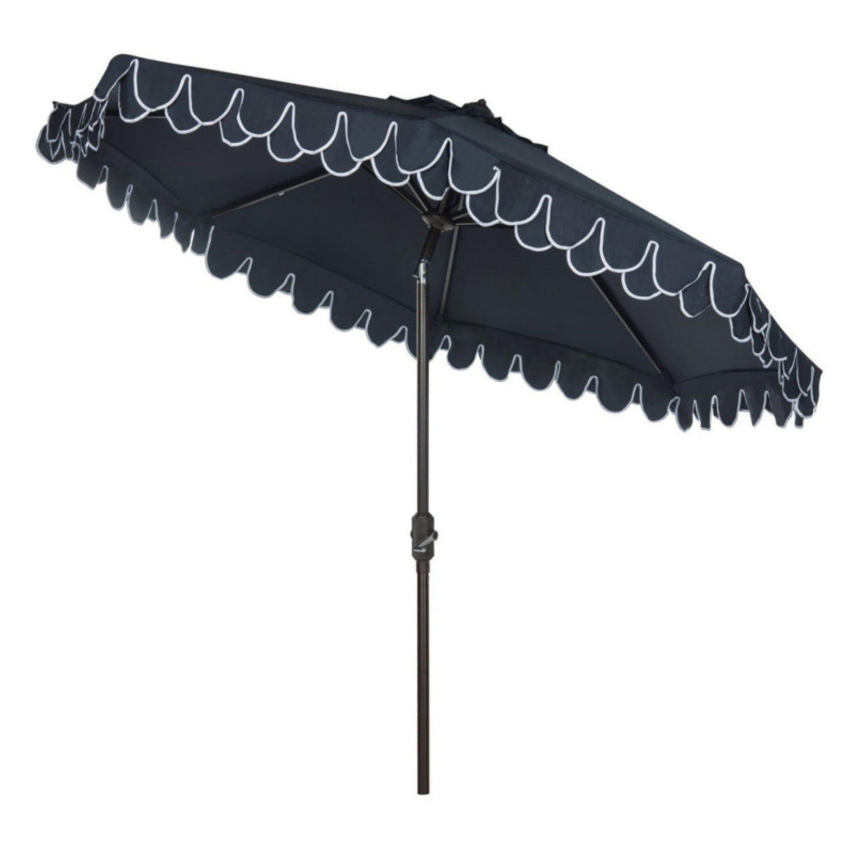 SAFAVIEH PAT8006A Outdoor Collection Elegant Valance Auto Tilt Umbrella Safavieh