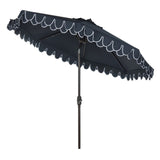SAFAVIEH PAT8006A Outdoor Collection Elegant Valance Auto Tilt Umbrella Safavieh