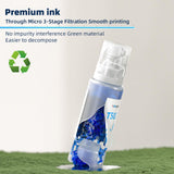 Officenter T502 502 Ink Refill Bottles for Ecotank ET2760 ET-4760 ET2750 ET-3760 ET-2850 ET-15000 ST-4000 ST-2000 ET-3710 ET-3850 ET-3750 ET-4850 ET-3830 ET4750 ET2700 ST3000 ET3700 Printer(2BK C M Y) OFFICENTER