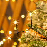 ZELUXDOT Fairy Lights Plug in,100FT 1000 LEDs Waterproof String Lights,Green Wire,Firecracker Lights with Remote 8Modes for Indoor Outdoor Christmas Wedding Birthday Patio Garden Decor,Warm White ZELUXDOT