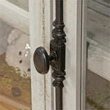 Sauder Barrister Lane TV Stand Console Credenza with Storage Glass Doors, for TVs up to 70", in White Plank Sauder