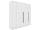 Manhattan Comfort Gramercy 3-Sectional Wood Wardrobe Armoire Closet in White Manhattan Comfort