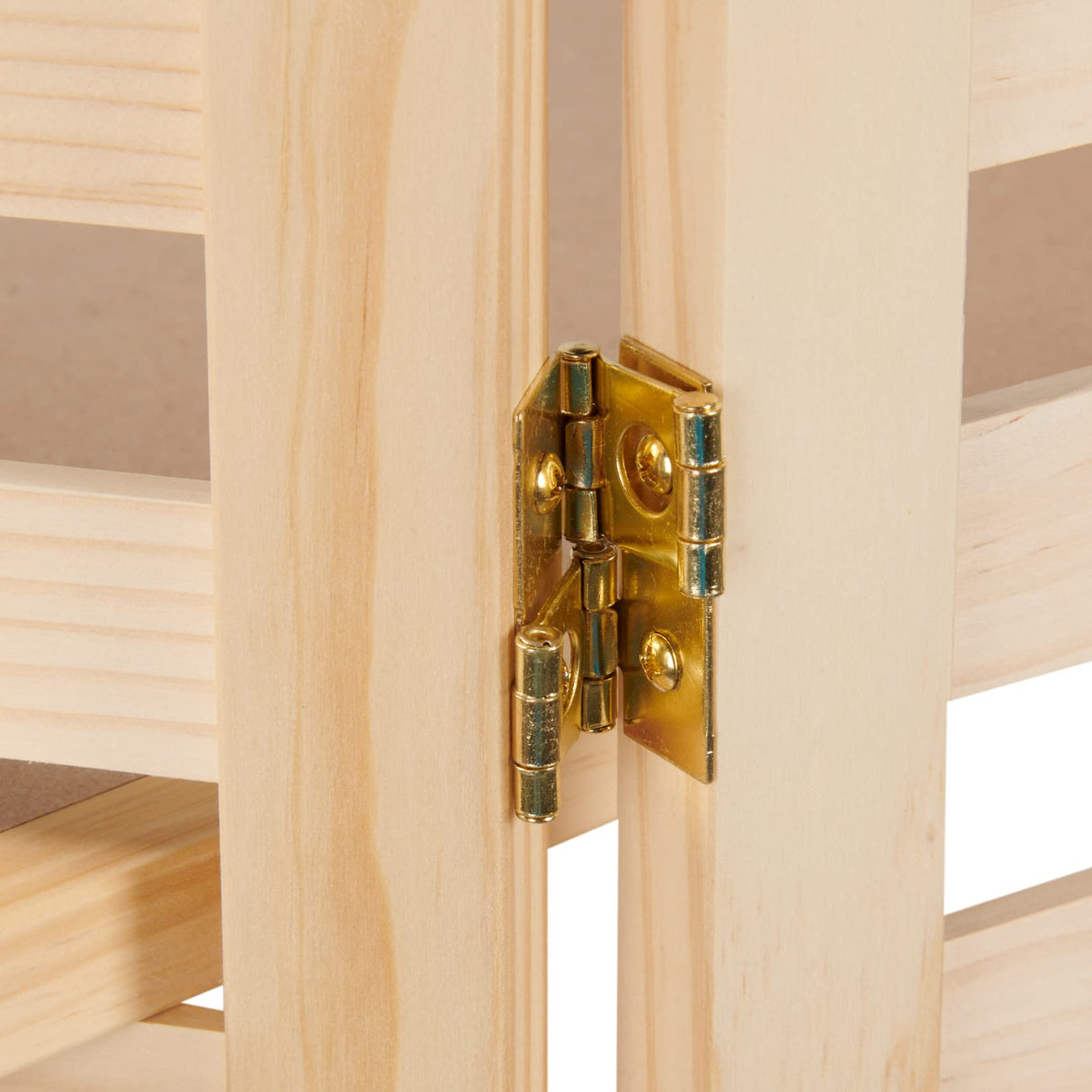 SSWBasics 3-Panel Wood Display With 3 Shelves - Unit Can Be Stained Or Painted - Great for a Wide Range of Merchandise from Housewares, Clothing and Beverages - Natural Pine SSWBasics