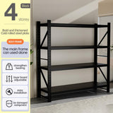 5000lbs Load Capacity,Heavy Duty 4-Tier Steel Shelving Unit, Adjustable Industrial Storage Rack for Garage Warehouse (Black, W78.74*D23.62*H78.74) Generic