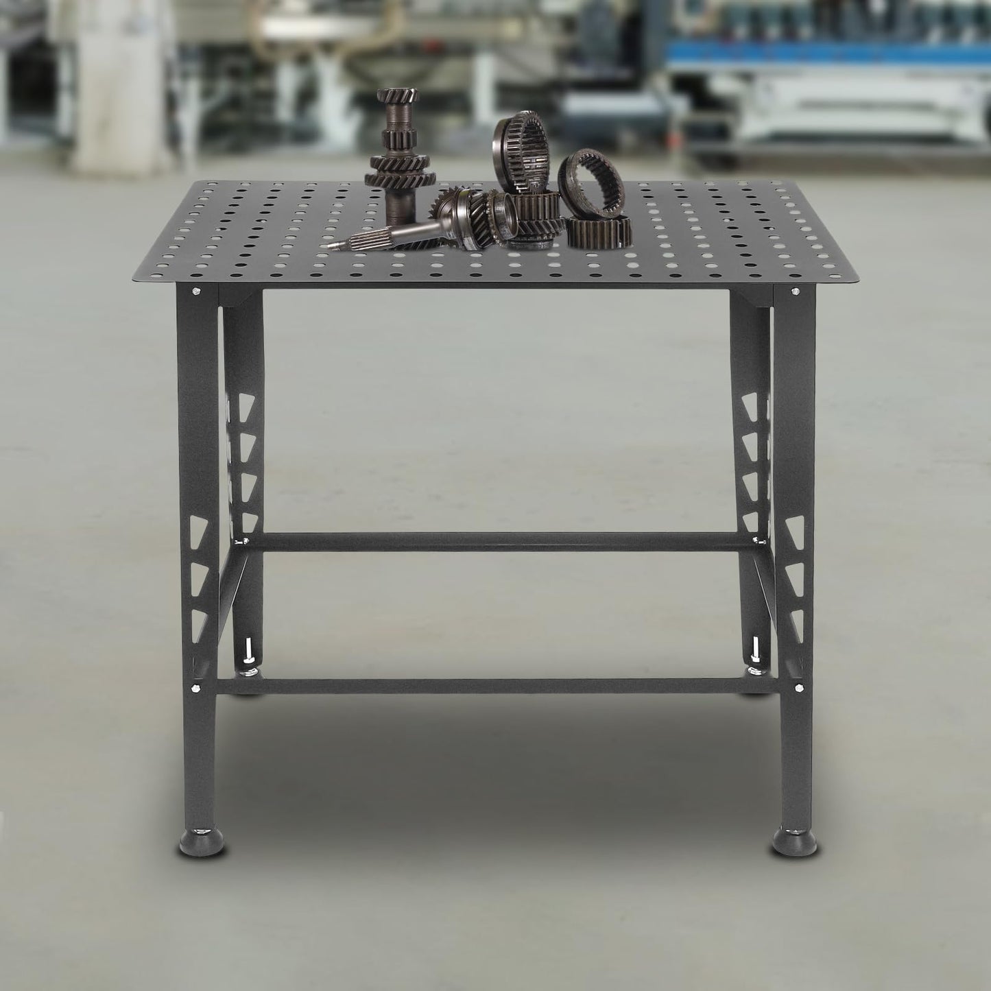 Welding Table,36" X 24" Welding Table Top,0.157in Thick Fabrication Table,600Lbs Load Capacity Metal Workbench,Portable Work Bench With Double-Layer Storage Heavy Duty Carbon Steel Weld Table - WoodArtSupply