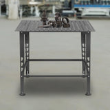 Welding Table,36" X 24" Welding Table Top,0.157in Thick Fabrication Table,600Lbs Load Capacity Metal Workbench,Portable Work Bench With Double-Layer Storage Heavy Duty Carbon Steel Weld Table For Weld SODONAD