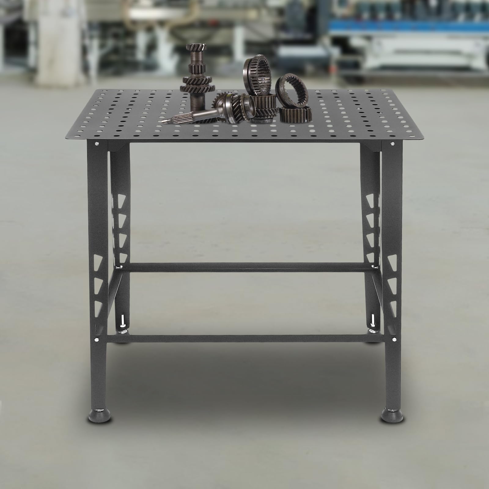 Welding Table,36" X 24" Welding Table Top,0.157in Thick Fabrication Table,600Lbs Load Capacity Metal Workbench,Portable Work Bench With Double-Layer Storage Heavy Duty Carbon Steel Weld Table - WoodArtSupply