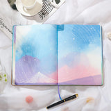 SIIXU Starry Sky Writing Journal for Women, Men, Unique Colorful Blank Notebook for Daily Notes, Gratitude, Dreams or Planning, 7.5” x 10.2", 160 Pages, 2 Bookmarks, Large, Hardcover, Unlined SIIXU