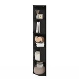 Furinno Econ 5-Tier Freestanding Corner Shelf Bookcase, Bookshelf, Espresso Furinno
