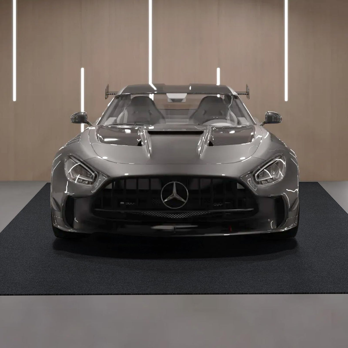 VEVOR Garage Floor Mat, 7.6'x19' Waterproof Protection from Water,Snow, Rain,Mud and Oil for Cars, Non-slip Heavy Duty Containment Mat with TPE Anti-Leak Backing & Easy to Clean & Cuttable VEVOR