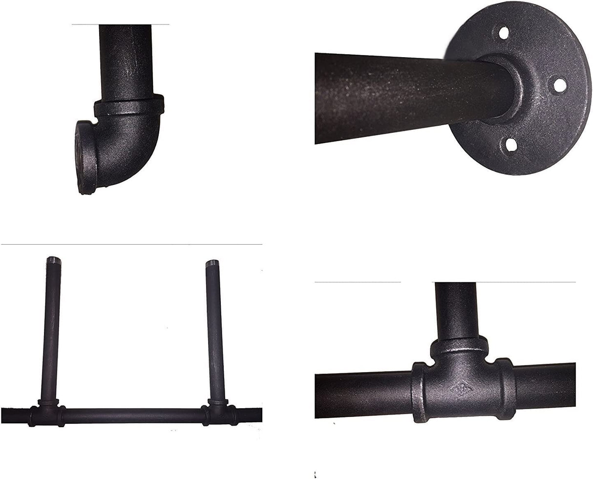 (77"Tall,14"Deep,2pcs) Industrial Retro Wall Mount Iron Pipe Shelf,DIY Open Bookshelf,Hung Bracket,Home Improvement Kitchen Shelves,Tool Utility Shelves, Office Shelves, Pipe Shelving FOF FRIEND OF FAMILY