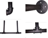 (77"Tall,14"Deep,2pcs) Industrial Retro Wall Mount Iron Pipe Shelf,DIY Open Bookshelf,Hung Bracket,Home Improvement Kitchen Shelves,Tool Utility Shelves, Office Shelves, Pipe Shelving FOF FRIEND OF FAMILY