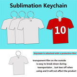 AiDiYGECO 120 pcs sublimation keychain blanks ornaments MDF Double Sided Heat Transfer Football sublimation keychains blanks bulk (jersey) AiDiYGECO