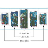 GOJOSOWIN DIY 5D Diamond Art Kit for Adult Kids, Super Hero Captain Iron Superhero 5 Pieces Full Drill Embroidery Cross Stitch Picture Supplies Arts Craft for Home Wall Decor Paint 17.7x37.4 inch GOJOSOWIN