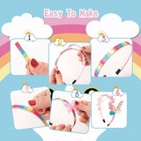 DIY Headband Making Craft Kit for Girls | Make Hairbands with Butterfly Flower Set with 6 Hair Bands 36 Accessories | Creative Activity for Kids 5-12, Birthday Gifts & Arts Projects Generic