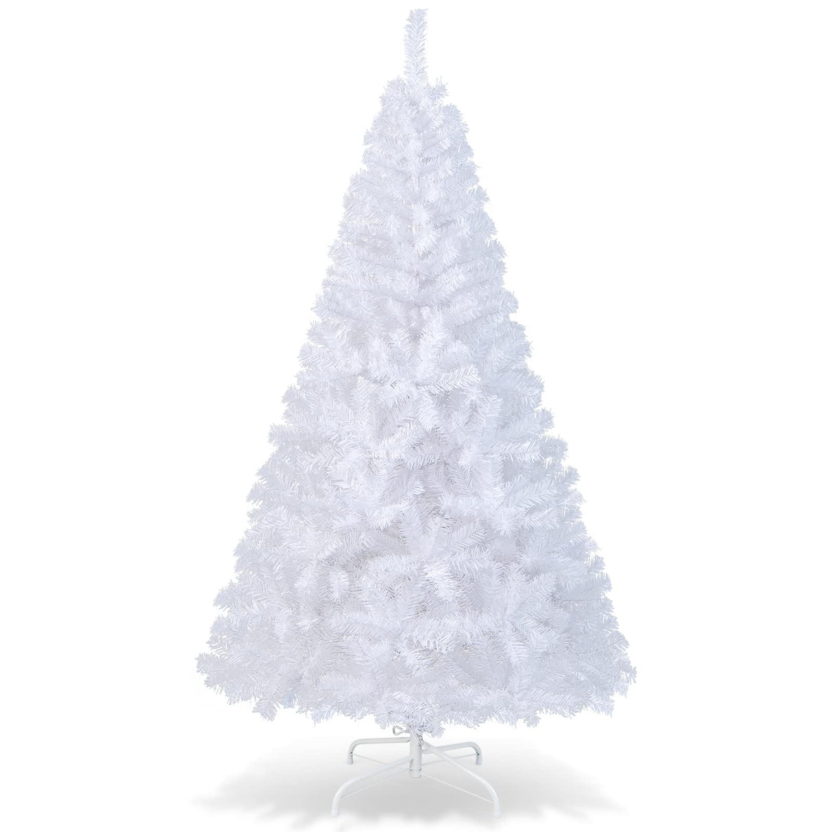 COSTWAY 6Ft-Artificial-PVC-Christmas-Tree-W-Stand-Holiday-Season-Indoor-Outdoor-White COSTWAY