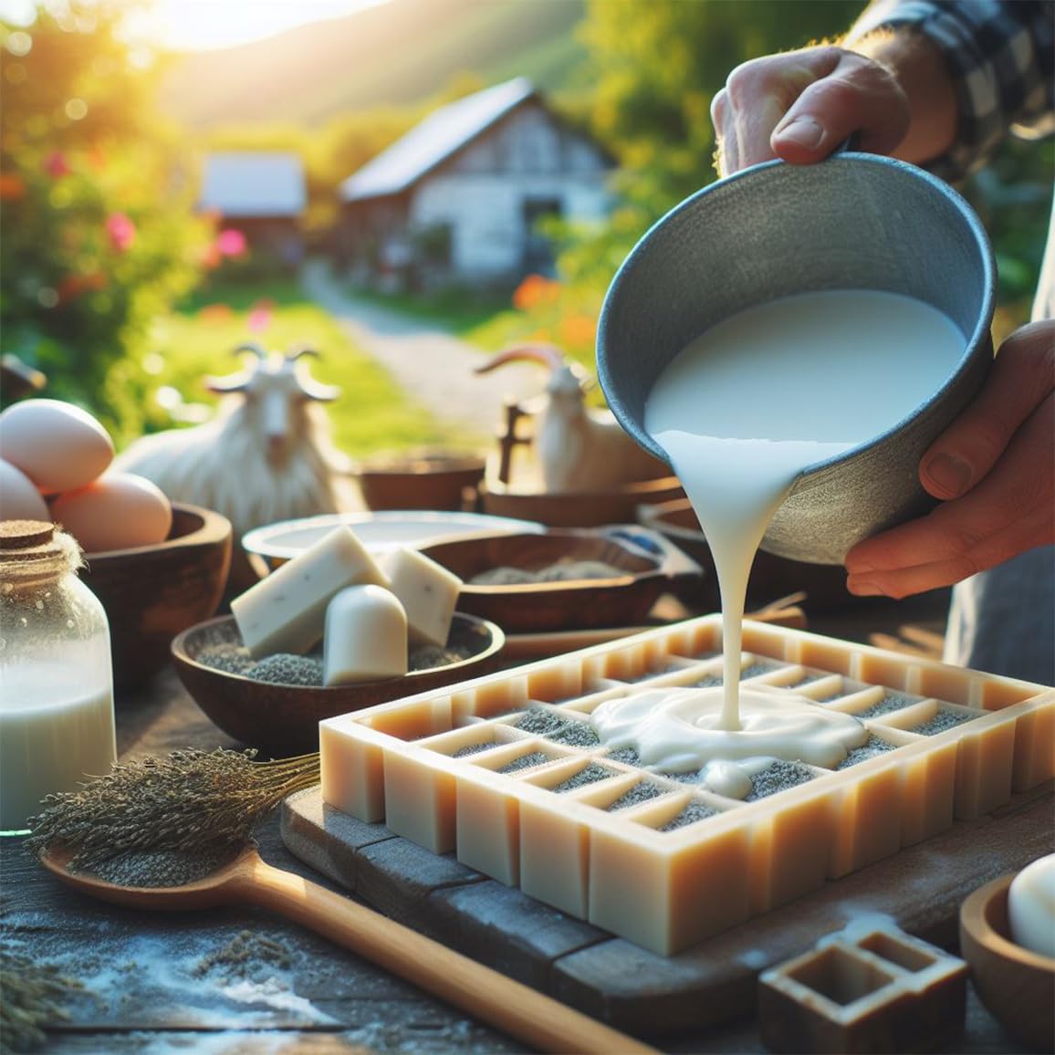 15 LBS Goats Milk Soap Base - Melt and Pour Supplies Kit for Soap Making - SLS/SLES & PEG free - Gentle & Natural Organic Vegetable Ingredients - Make Your Own Bulk For Adult Soapmaker - Easy to cut ZenseMe