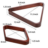 TOPZEA Set of 2 Wooden Billiard Ball Racks, Vintage Solid Wood 8-Ball Triangle Ball Rack 9-Ball Diamond Rack Set Table Pool Balls Racks for Standard TOPZEA