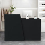 IEHFDCA Retail Reception Desk with Storage, Modern Checkout Counter for Store, Anti-Scratch Front Desk for Salon, Boutique, Cafe – Easy Assembly H 31.5" × 16.5" × 39.4" IEHFDCA