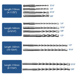 17Pcs Rotary Hammer Drill Bits and Chisel Set - SDS-Plus Carbide-Tipped Drill Bits and Chisels with Storage Case - Tools for Concrete Brick Stone and Other Masonry Construction Materials YOSIGHT